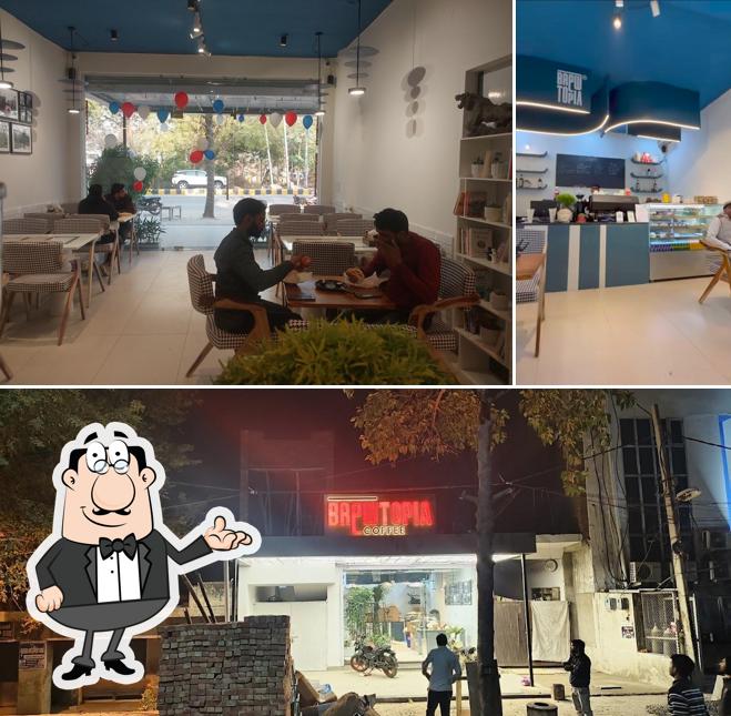 The interior of BrewTopia Coffee Cafe