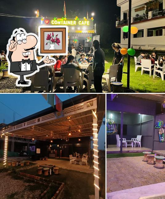 The interior of Container Cafe Dehradun