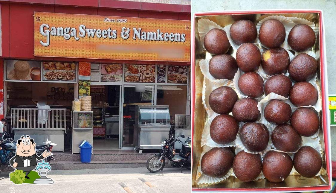The exterior of Ganga Sweets
