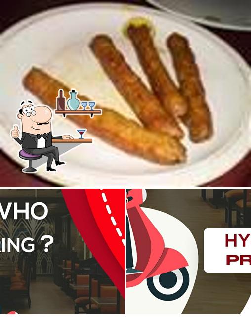 Take a look at the picture depicting interior and food at Chic - N - Fish