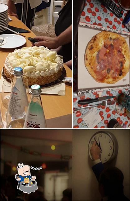 Questa è la immagine che raffigura la cibo e esterno di Pizzeria Ponte Crencano