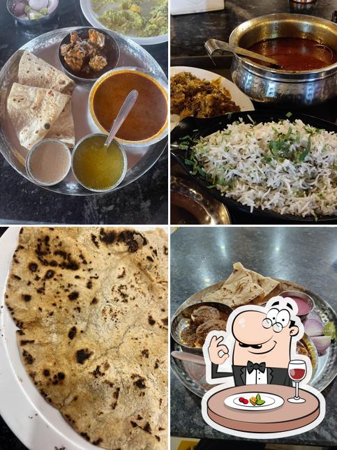 Meals at Papal Mutton Bhakri, bhukum