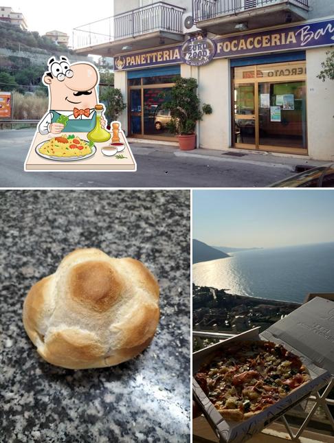 La cibo e esterno del ristorante