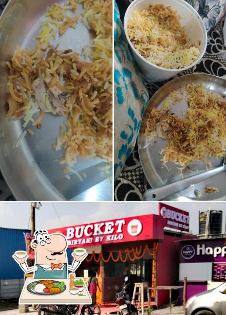 The photo of food and exterior at BUCKET Biryani By Kilo