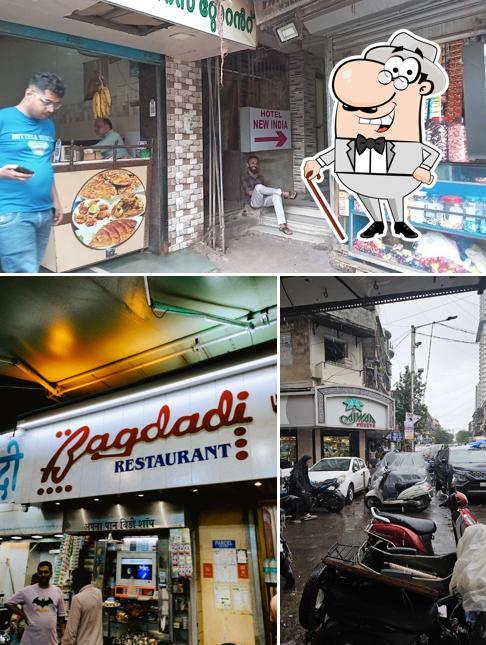 The restaurant's exterior and food