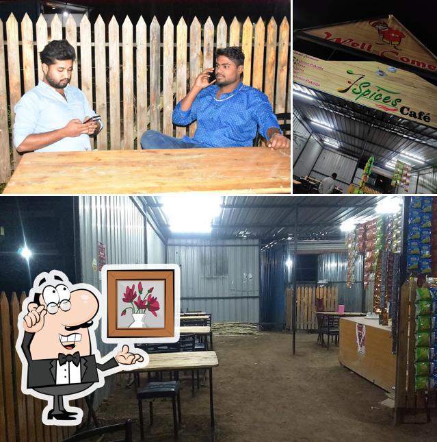 Take a seat at one of the tables at Cafe 7