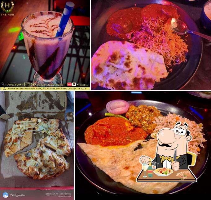Meals at the hub cafe and restaurant