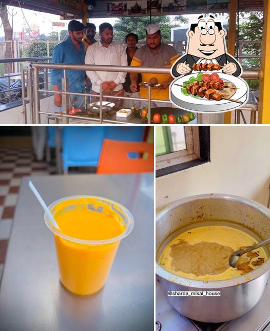 Among various things one can find food and interior at Sharda wadewale and Misal house