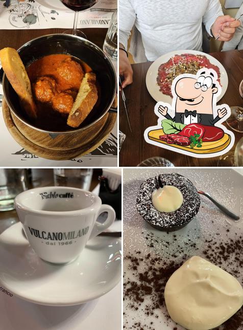 Carpaccio di manzo al Vulcano Milano Osteria con Pizza