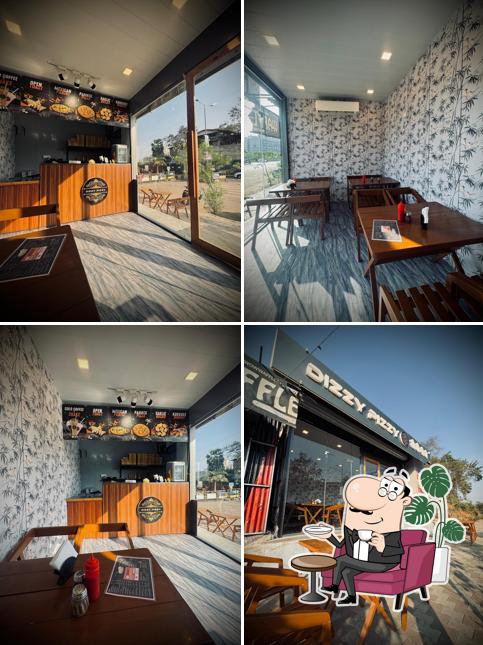 The interior of Dizzy Pizzy