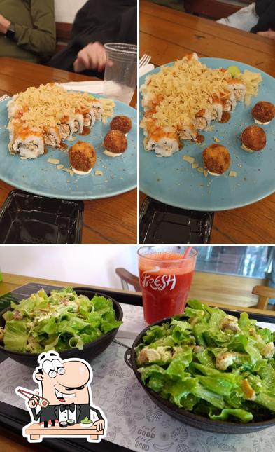 Prove diferentes opções de sushi