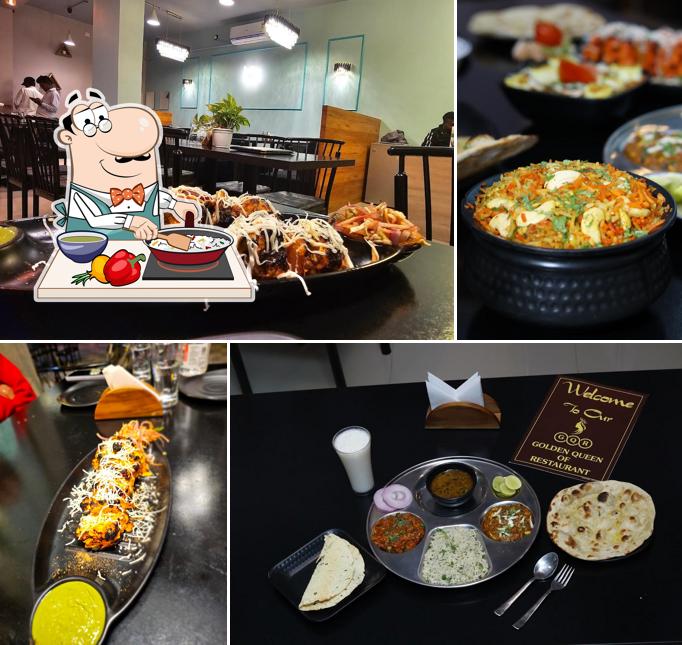 Golden queen of restaurant