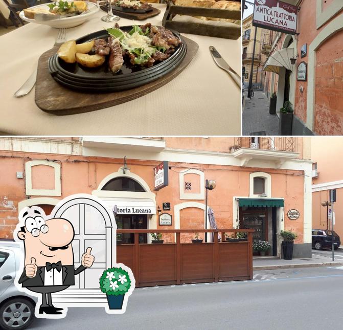 Questa è la foto che raffigura la esterno e cibo di Trattoria Lucana
