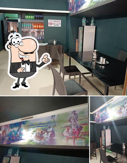 The photo of interior and food at Hot And Spicy. PUNCHIRI HOTEl