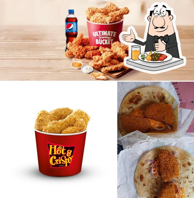 This is the picture showing food and beverage at KFC