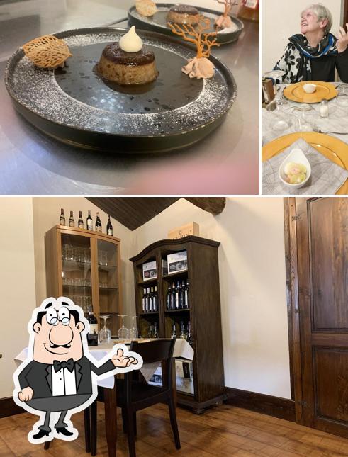 Questa è la foto che presenta la interni e cibo di Osteria La Vecchia Società Cucina Tipica Piemontese