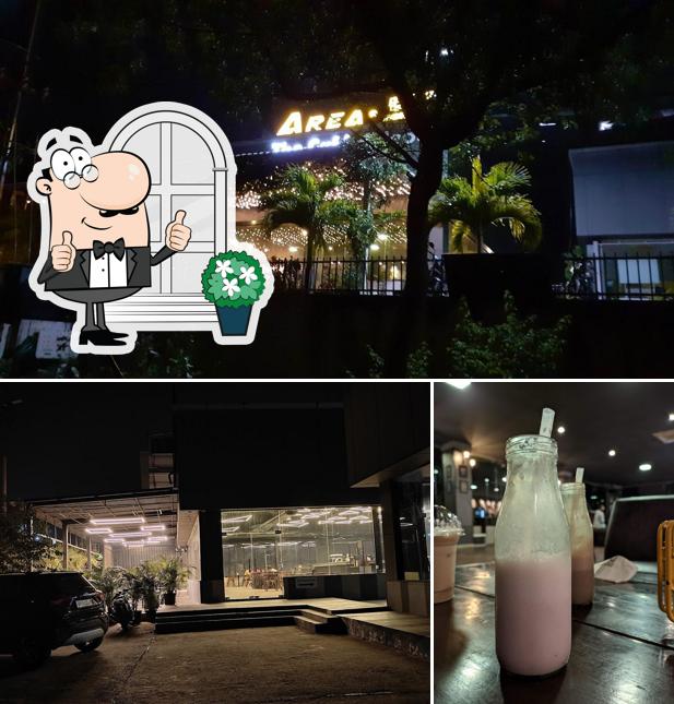 The image of Area 51 - The café hideout’s exterior and food