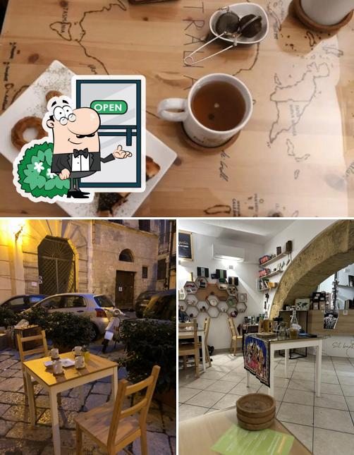 La esterno e cibo del ristorante