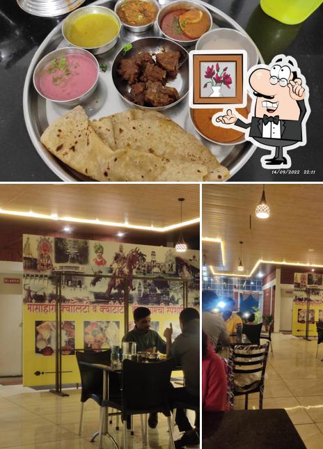 Take a look at the picture showing interior and food at Hotel Swastam Kitchen