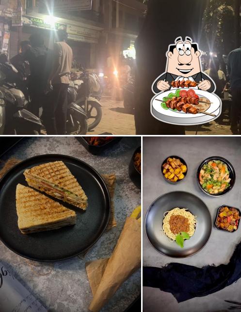 Among various things one can find food and exterior at The Night Cafe
