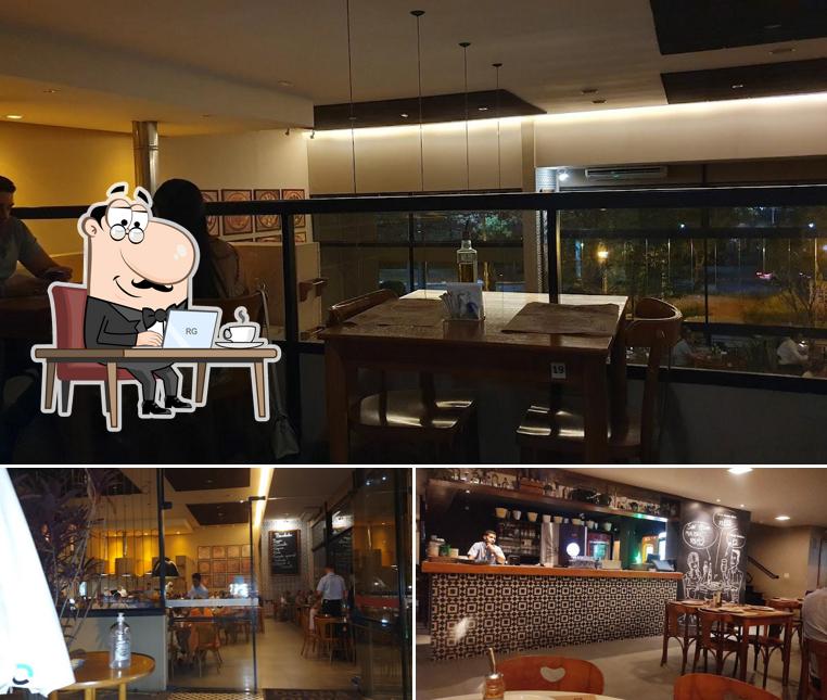 O interior do Donna Oliva Pizzaria