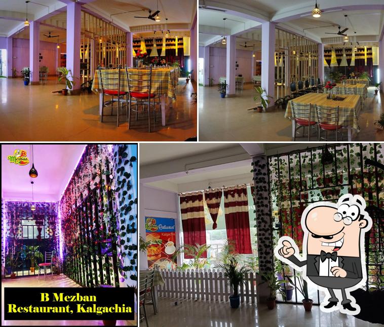 The interior of B Mezban Restaurant