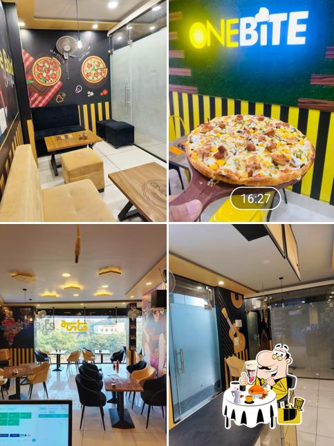 This is the picture displaying food and interior at One Bite Vijayapura