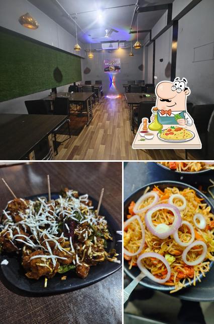 The image of food and interior at Lucky Biryani House