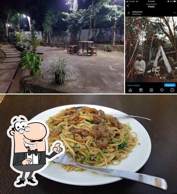 The photo of interior and food at KefeAroma