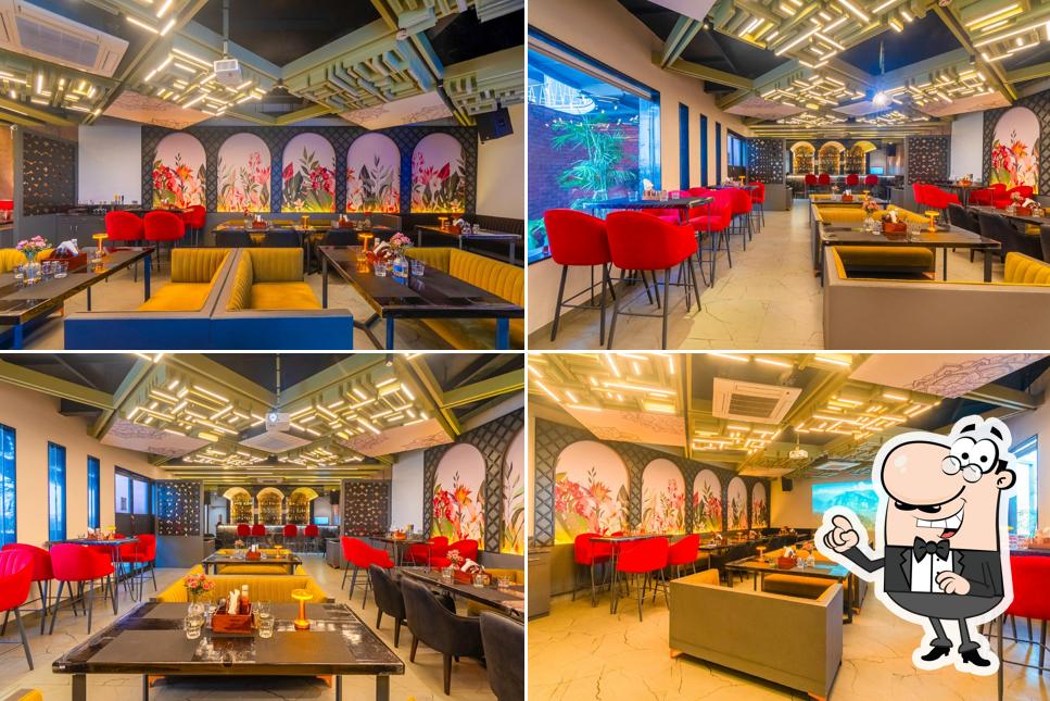 Take a seat at one of the tables at Sangria SkyLounge