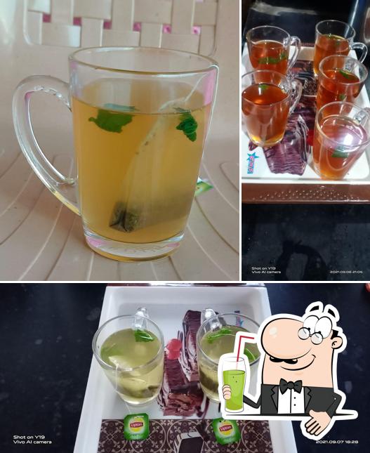 Enjoy a drink at Vinay coffee shop