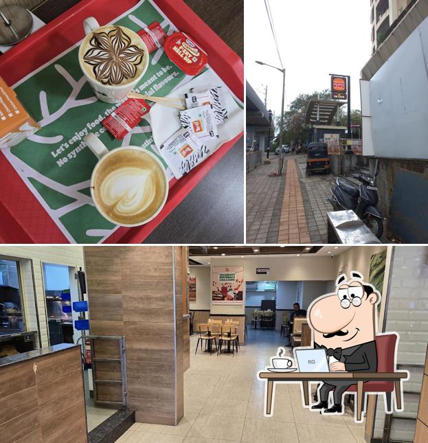 Take a seat at one of the tables at Burger King