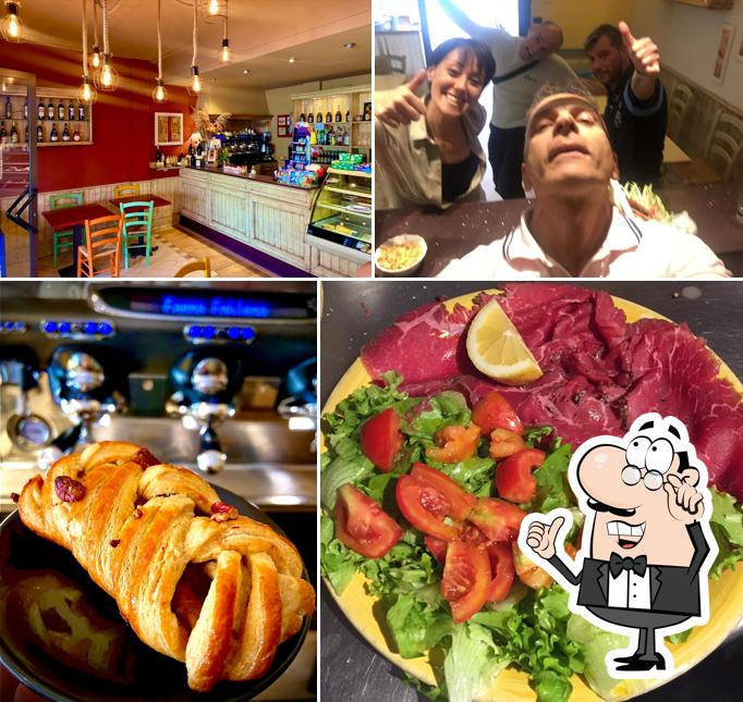 Questa è la foto che raffigura la interni e cibo di Bar la bianca