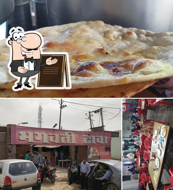Take a look at the photo displaying exterior and food at Bhagwati Dhaba