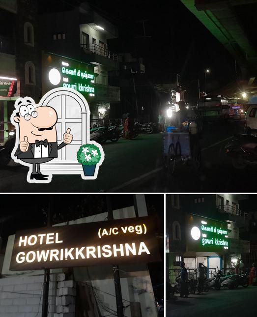 The exterior of Hotel gowri kkrishna