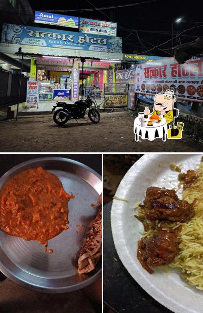 Take a look at the image showing food and exterior at New Satkar Hotel