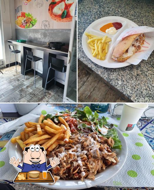 Questa è la foto che mostra la cibo e interni di Jannate Pizza Kebab Grill