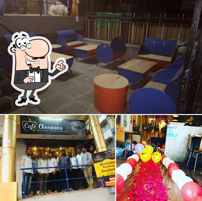 Take a seat at one of the tables at Cafe Coffeeholic