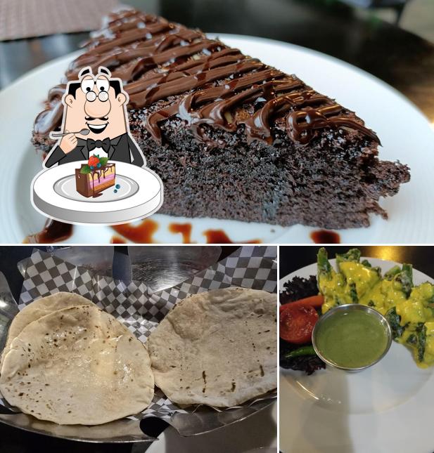 Chocolate cake at Eat India Co
