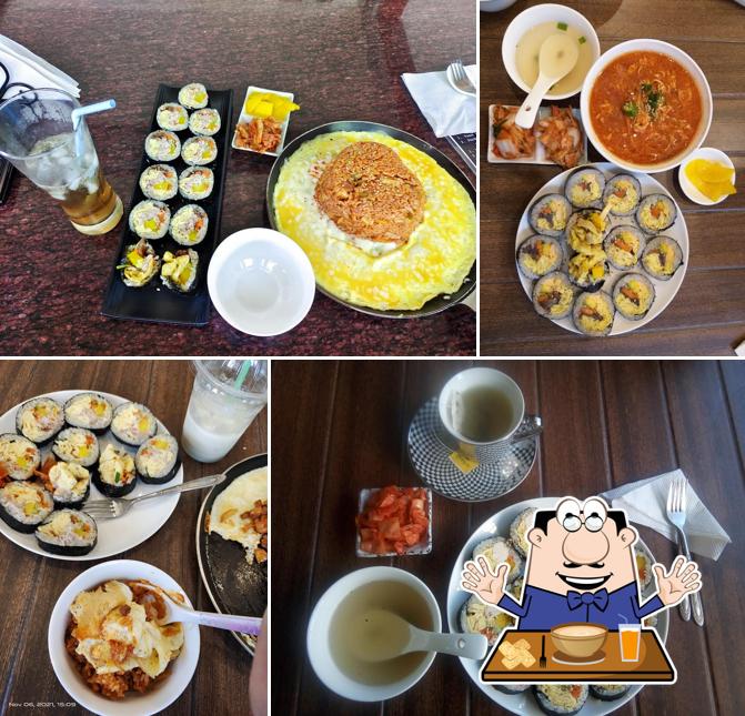 Gimbap at Korean Restaurant Caffe Moa