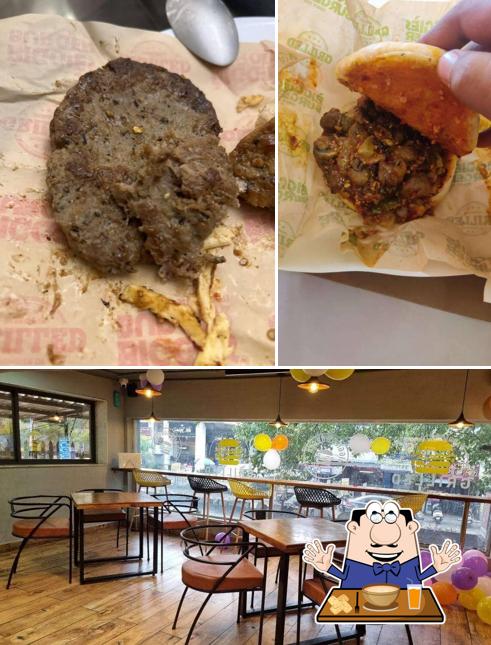 The picture of Biggies Burger: Vasant Market’s food and interior