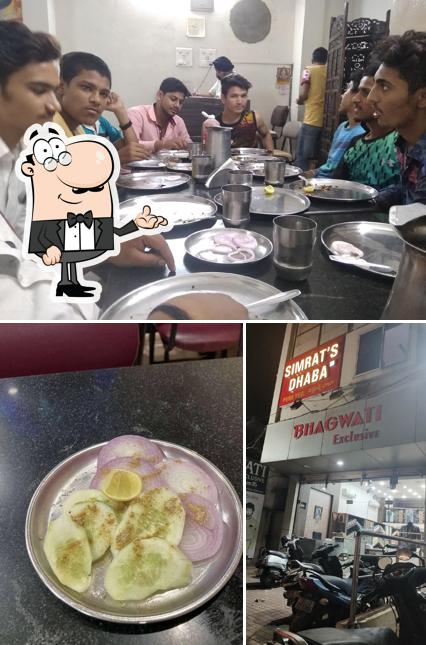 The interior of Simrat's Dhaba