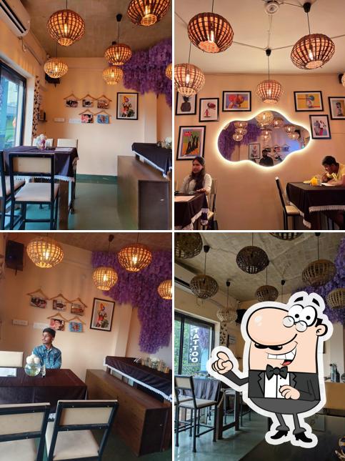 The interior of Maha Belly cafe