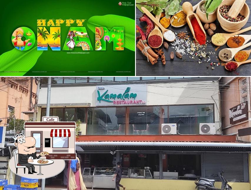 Enjoy the view at the outside area of Balan's Kamalam Restaurant