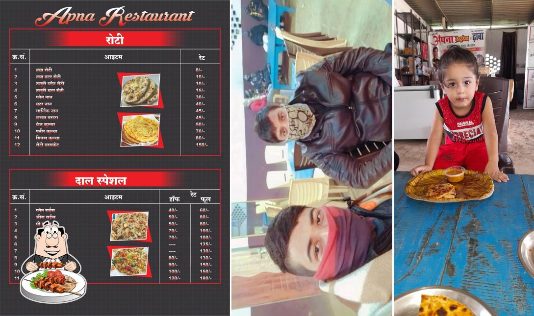 Food at Apna restaurant and dhaba