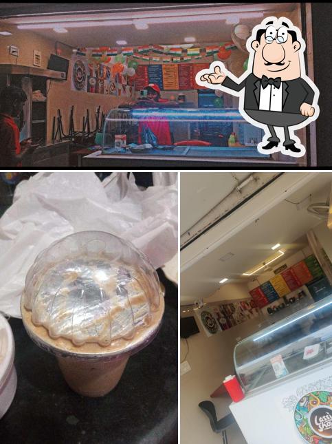 Among various things one can find interior and food at Lassi Shop