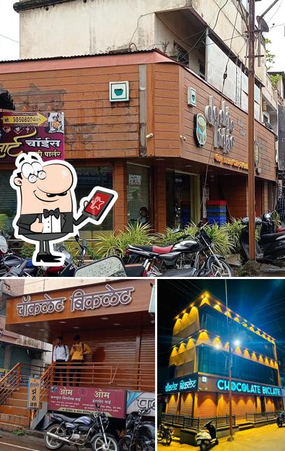 The exterior of Chocolate biclate celebration cakes