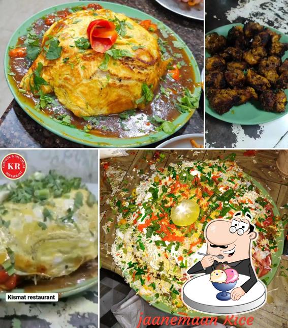 Kismat restaurant provides a selection of sweet dishes