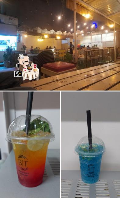 This is the picture showing food and interior at Bean There??