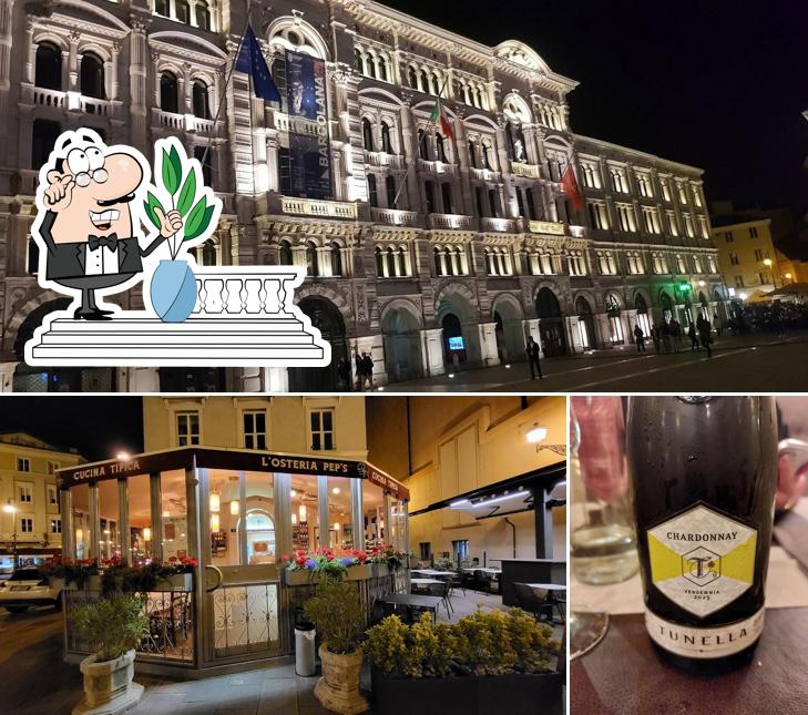 L'Osteria Pep's - Trieste si caratterizza per la esterno e bevanda